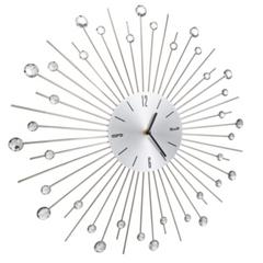 Horloge d.50 cm diamond argentée pas cher