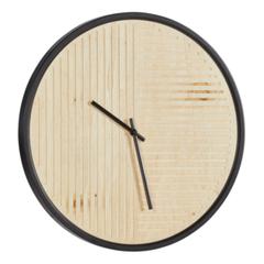 Horloge d. 50 cm pure noir / naturel pas cher