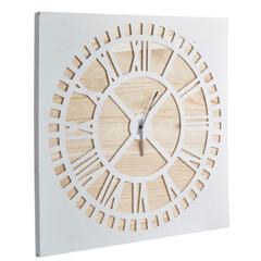 Horloge h. 70 cm nordi nature / blanc pas cher