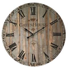 Horloge murale ø60 cm greenhouse coloris marron pas cher