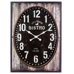 Horloge rectangulaire 72x100 cm bistrot pas cher