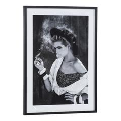 Image 50x70 cm femme cigarette noir pas cher