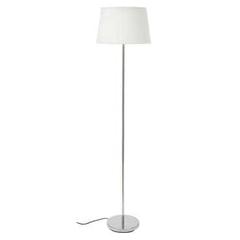 Lampadaire 145 cm dustin coloris blanc et chrome pas cher