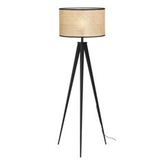 Lampadaire cannage h.160 cm kendari noir pas cher