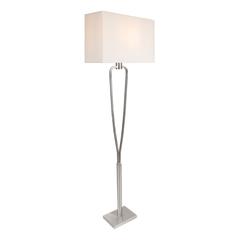 Lampadaire dimmable h.165 cm victor nickel satiné pas cher