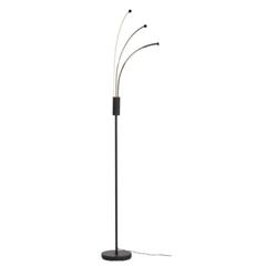 Lampadaire led h.175 , 6 cm thore noir 3 branches pas cher