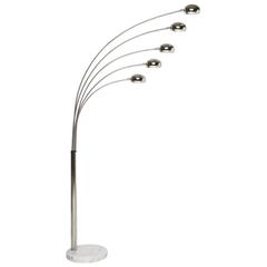 Lampadaire sycaria chrome pas cher