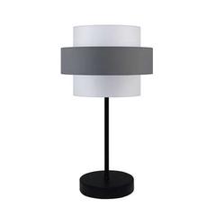 Lampe 35 cm camille coloris blanc / gris pas cher