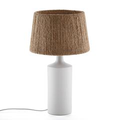 Lampe à poser céramique et chanvre , yoru pas cher