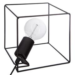 Lampe à poser cube noir pas cher