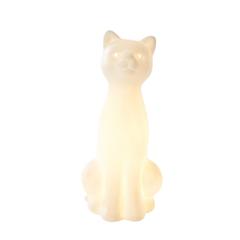 Lampe à poser miaou blanc pas cher