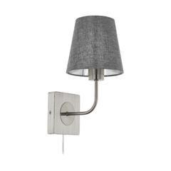 Lampe applique pausia blanc patine , nickel , gris pas cher