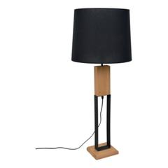 Lampe bois gm h. 100 cm haussmann naturel / noir pas cher