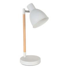 Lampe bois & métal h. 38 cm mila bois blanc pas cher