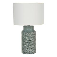 Lampe céramique h. 43 , 5 cm panama gris pas cher