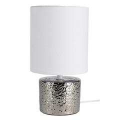 Lampe céramique martelée h.26 lilyo chrome pas cher