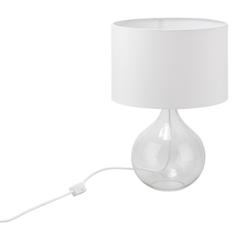 Lampe en verre poesie h.44 cm blanc pas cher