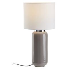 Lampe h. 60 cm faience elise taupe pas cher