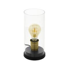 Lampe verre smyrton noir , bronze , transparent pas cher