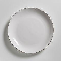 Lot de 4 assiettes plates faïence , catalpa pas cher