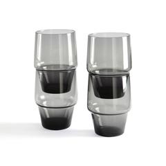 Lot de 4 verres empilables , moly pas cher