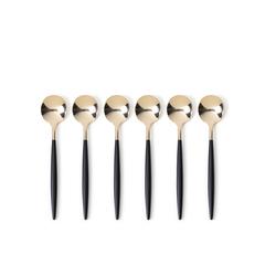 Lot de 6 cuillères à café inox doré , barbule pas cher