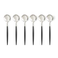 Lot de 6 cuillères à soupe inox barbule pas cher