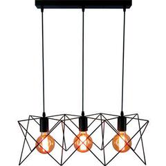 Lustre 100x60 cm gregori coloris noir pas cher