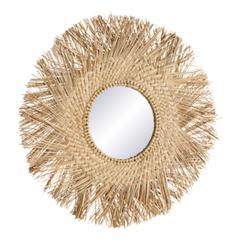 Miroirs d.80 cm. fringe naturel pas cher