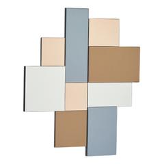 Miroirs 90x80 cm domino multicolore pas cher