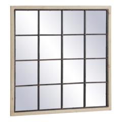 Miroirs 90x90 cm sully miroirs noir et naturel pas cher