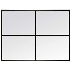 Miroirs fenêtre 147x97 cm coloris noir pas cher