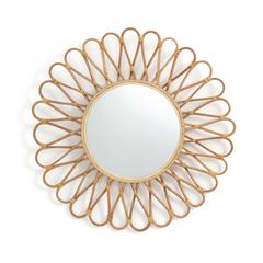 Miroirs rotin et bambou forme soleil ø50 cm , nogu pas cher