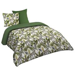 Parure de lit housse+ 2 taies 240x220cm tropik coloris jaune pas cher