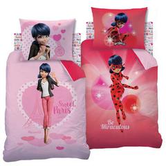 Parure housse de couette 140x200 cm + 1 taie d'oreiller miraculous ladybug heroine pas cher