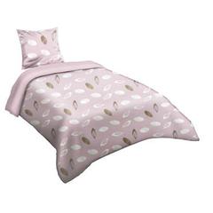 Parure housse de couette 140x200cm + 1 taie d'oreiller duvet pas cher