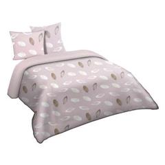 Parure housse de couette 240x220cm + 2 taie d'oreillers duvet pas cher