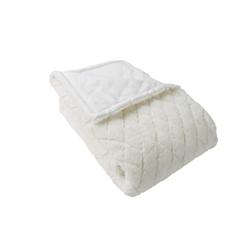Plaid 125x150 cm quilty blanc pas cher