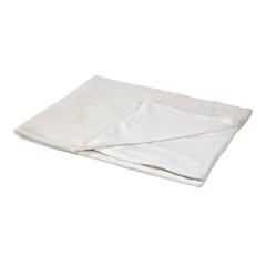 Plaid 125x170 cm blanc nature blanc pas cher