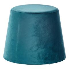 Pouf ø 35 45 cm jean bleu canard pas cher