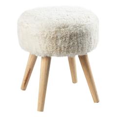 Pouf h. 40 cm jacob blanc pas cher