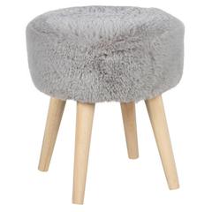 Pouf h. 40 cm jacob gris pas cher