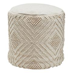 Pouf h. 40 cm loucia naturel pas cher