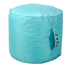 Pouf rond d50 x h40 cm tilt bleu pas cher