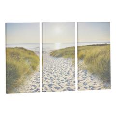 Set 3 toiles 90x60 cm horizon multicolore pas cher