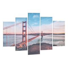 Set 5 toiles 150x100 cm new san francisco multicolore pas cher