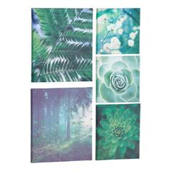 Set 5 toiles 60x80 cm foret vert pas cher