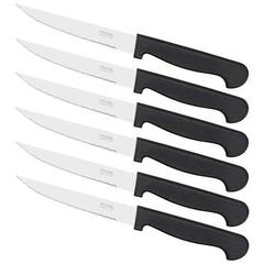 Set de 6 couteaux polypro coloris noir pas cher