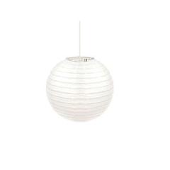 Suspension en papier armature bambou coloris blanc pas cher