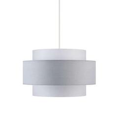 Suspension en tissu camille 30 coloris gris / blanc pas cher